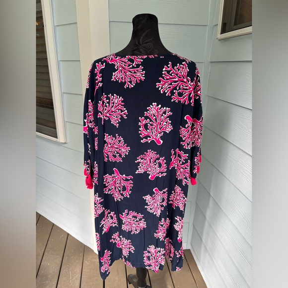 2x escapada navy and pink dress with tassel details - Picture 5 of 6